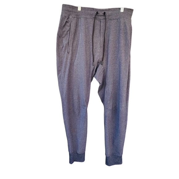Lululemon Mens Large Gray Heathered Jogger Pants Gym Stretch Athletic Pants - Picture 1 of 9
